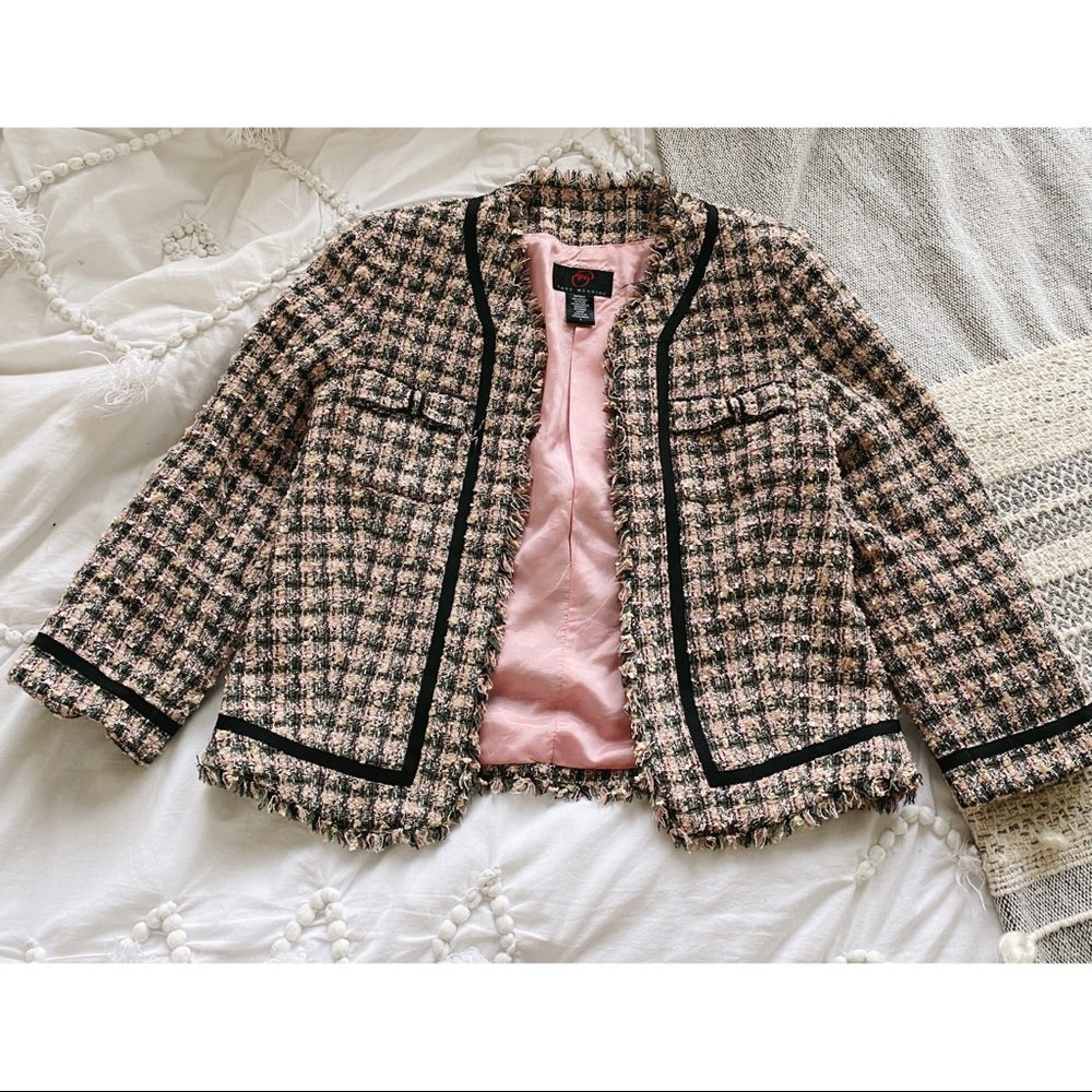 True Meaning Pink Tweed Jacket
